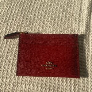 Coach mini id card case - Red